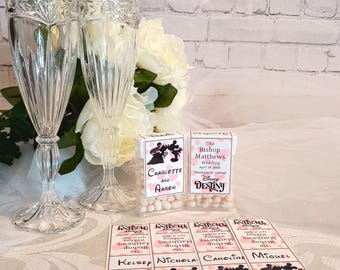 Wedding Candy Labels: PRECUT, Personalized, Fish Extender Gifts, Favors