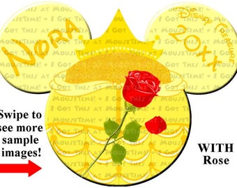 Belle Themed Ears - Magnet OR Iron-On
