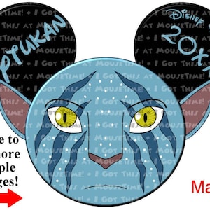 Avatar Navi Themed MICKEY Ears - Magnet OR Iron-On