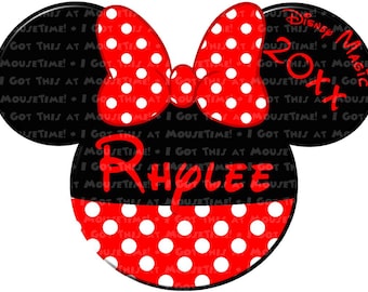 Minnie Dress Ears - Magnet OR Iron-On