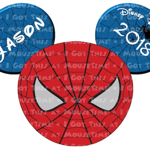 Mickey Spiderman Ears - Magnet OR Iron-On