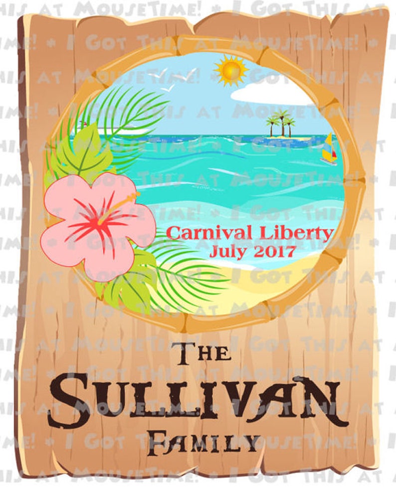 MAGNET Tropical Cruise Sign! 3 COLOR Options Stateroom Door Magnet SALE
