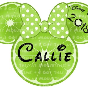 Citrus Ears Minnie - Orange, Lime, Grapefruit, or Lemon -  Magnet OR Iron-On