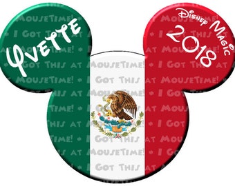 Mexico Flag Ears - Magnet OR Iron-On