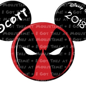 Deadpool Mask Ears - Magnet OR Iron-On