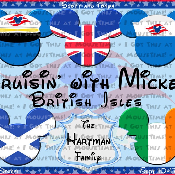 MAGNET British Isles Cruise XL Rectangle Magnet - Stateroom Door Magnet