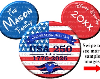America 250 Flag Ears - Magnet OR Iron-On
