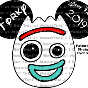 Forky Ears - 2 Versions - Toy Story Themed - Magnet OR Iron-On