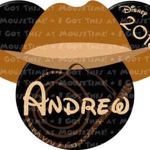Indiana Jones / Bush Hat Ears - MICKEY Version - Magnet OR Iron-On