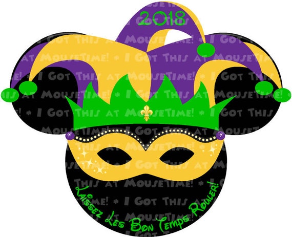 Mardi Gras Jester Fleur de Lis Personalized Cruise Door Magnet