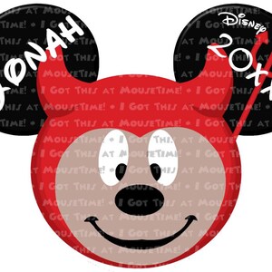Halloween Devil Mickey Ears! - Magnet OR Iron-On