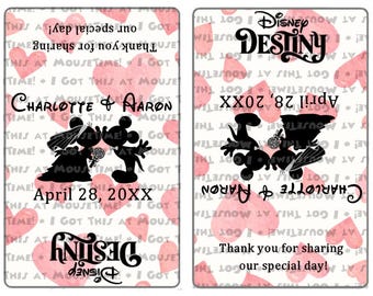 Wedding Mini Candy Bar Labels: PRECUT, Personalized, Fish Extender Gifts, Favors