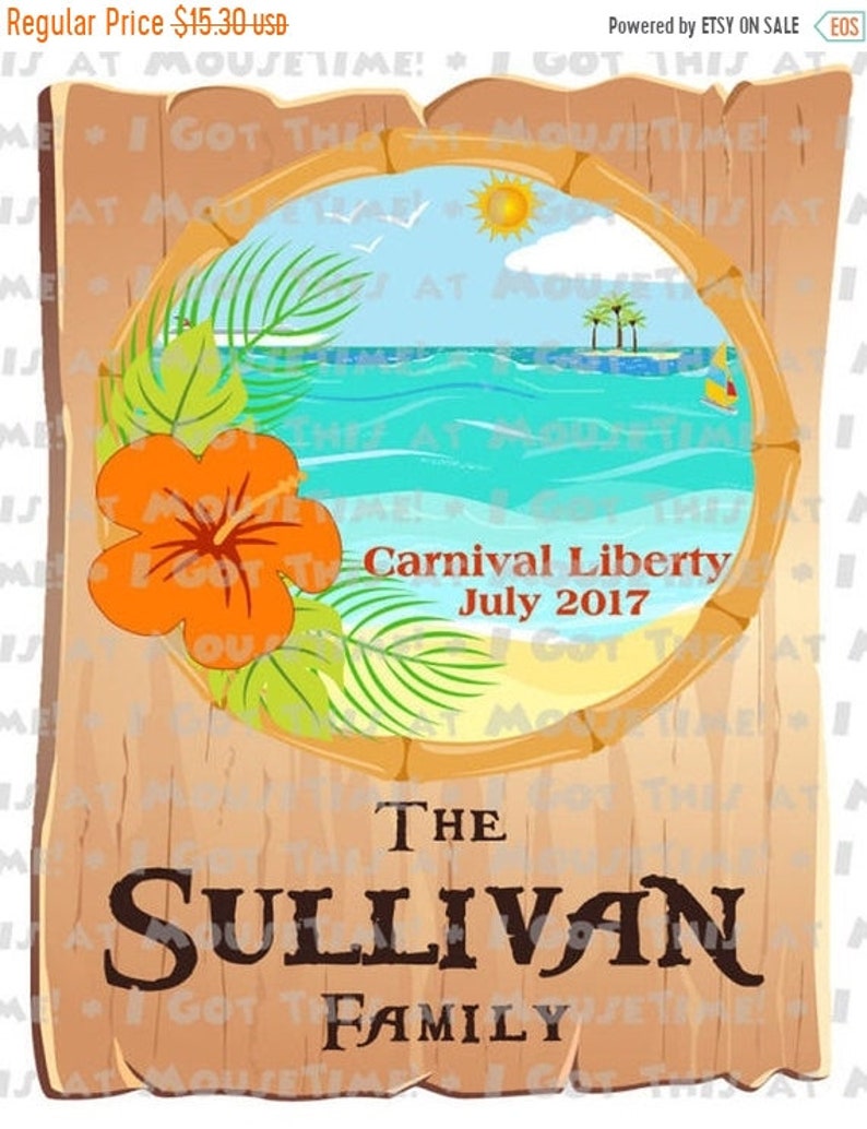 MAGNET Tropical Cruise Sign! 3 COLOR Options Stateroom Door Magnet SALE