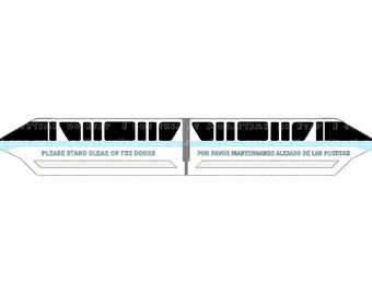 Monorail Design - COLOR Options - Magnet OR Iron-On