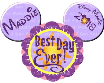 Rapunzel Themed Best Day EVER! Ears - Magnet OR Iron-On