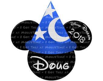 Sorcerer Mickey Ears - Magnet OR Iron-On
