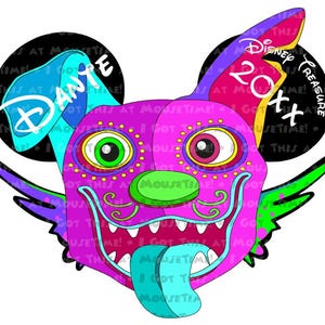Dante Alibrije Ears - Coco Themed - Magnet OR Iron-On