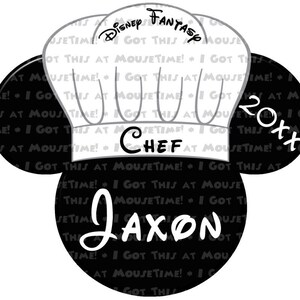 Chef Mickey Ears - Magnet OR Iron-On