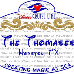 Cruise Name Tag - 2 Color Options! - Magnet OR Iron-On