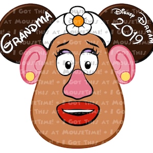 Mrs. Potato Head Ears - Toy Story Themed - Magnet OR Iron-On