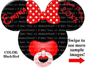 Baby Minnie Ears - 3 Color Options - Magnet OR Iron-On