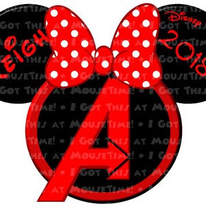 Minnie A Logo Ears - Magnet OR Iron-On