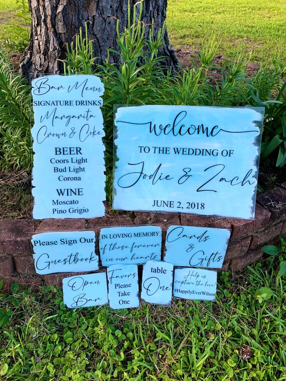 Acrylic Wedding Sign Bundle Acrylic Wedding Signs Wedding Etsy