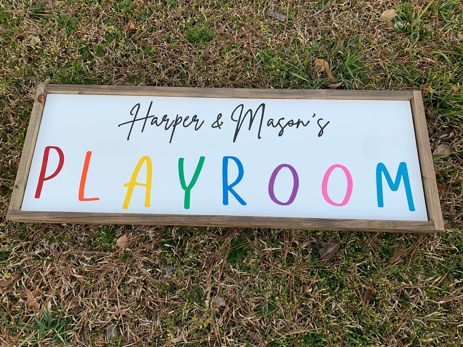 Kids Playroom Sign Personalized Playroom Sign Kids Farmhouse Etsy