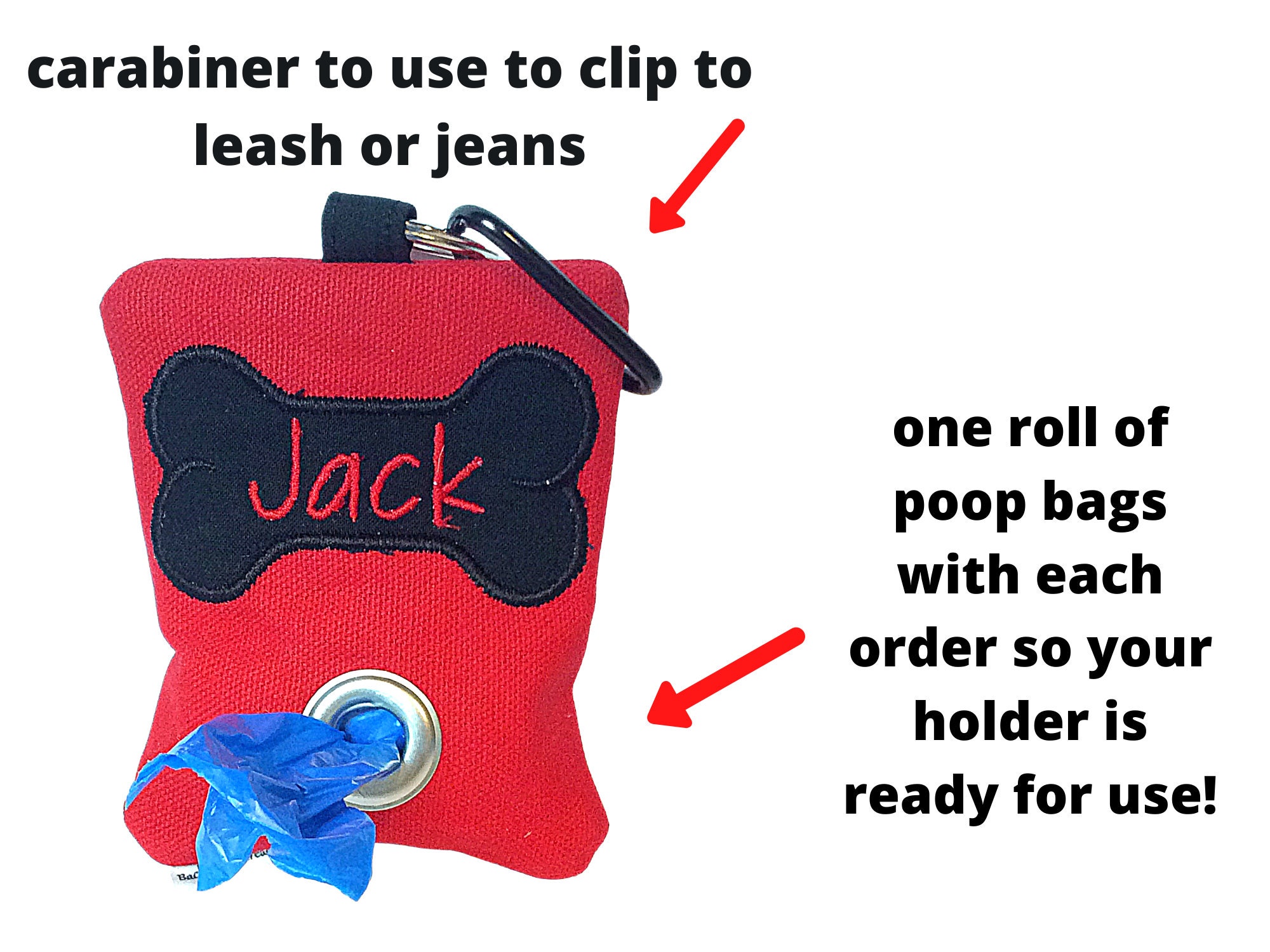 Dog Waste Bag Holder, Custom Poop Bag Dispenser, Dog Walker Gift, Dog