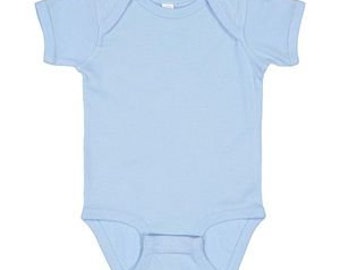 New Blank Infant Baby Bodysuit blue boy's one piece / Size and Quantity Choice