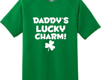 Daddy's Lucky Charm Irish son daughter kids youth toddler shirt green  youth small 7/8 green last one