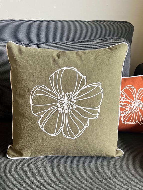 Khaki FLOWER cushion