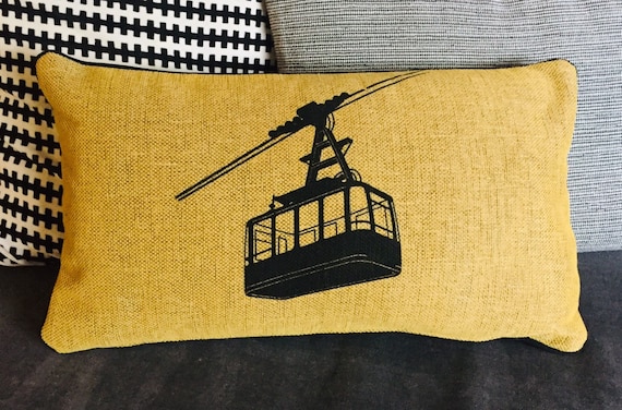 Yellow cable car cushion