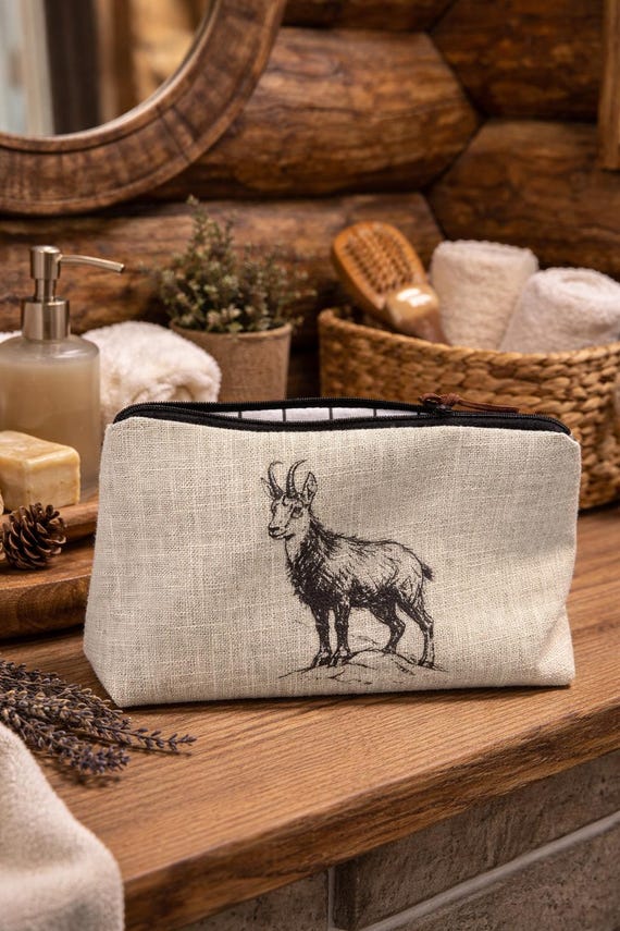 Small CHAMOIS toiletry bag