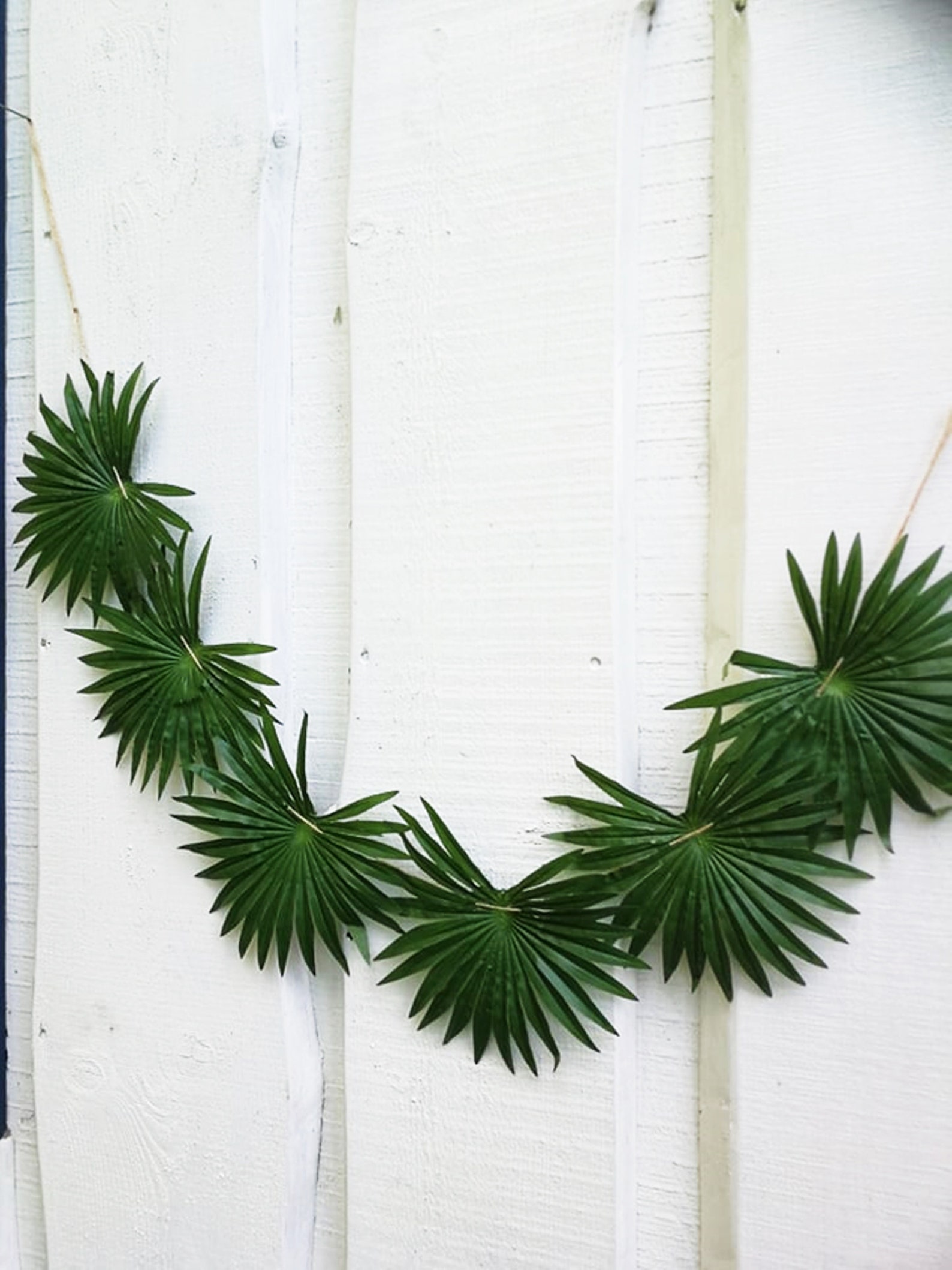 GARLAND Artificial Palm Leaves Garland Tropical Party Decor Etsy