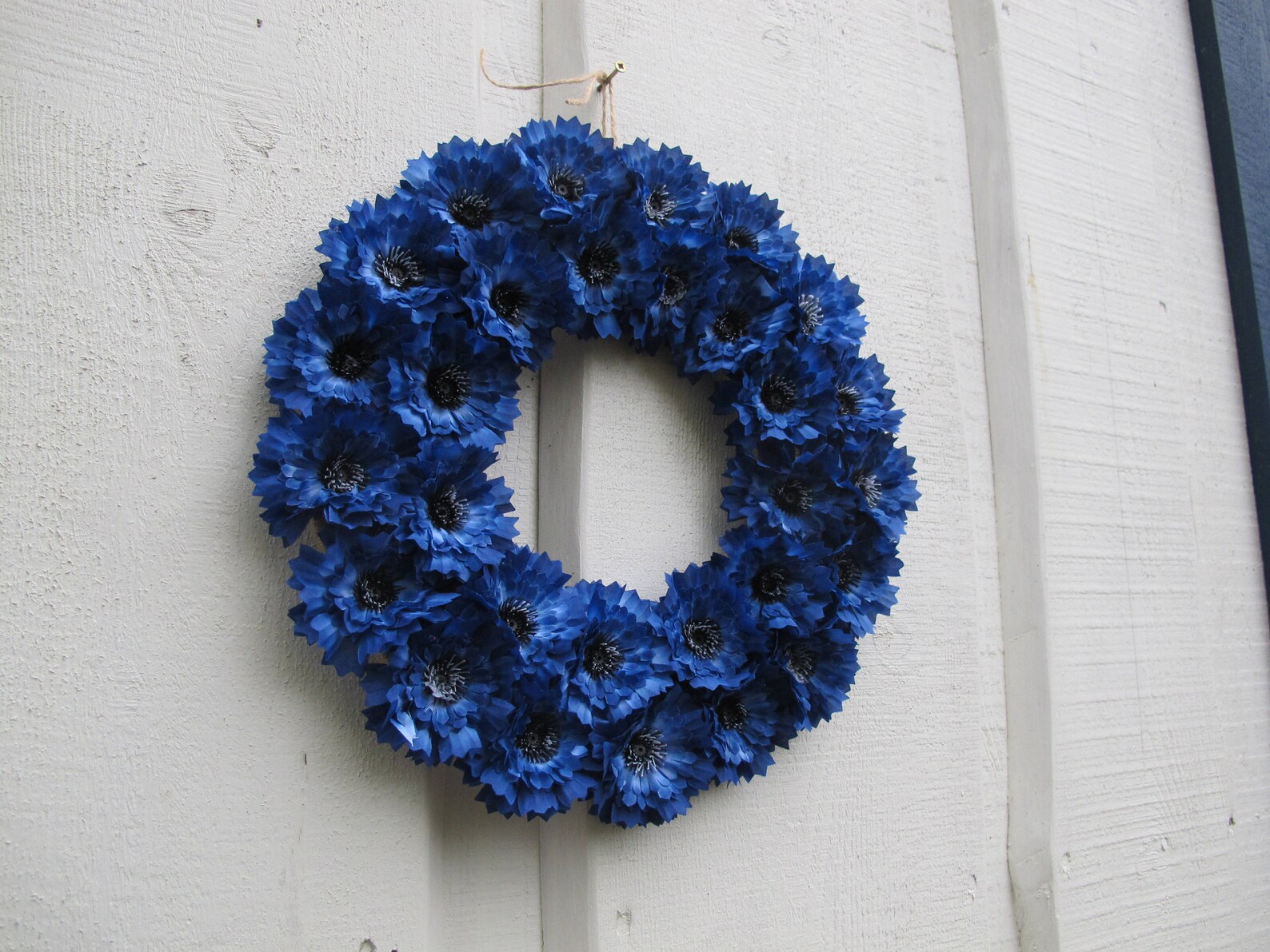Cornflowers Wreath Artificial Flowers Wreaths Front Door Etsy