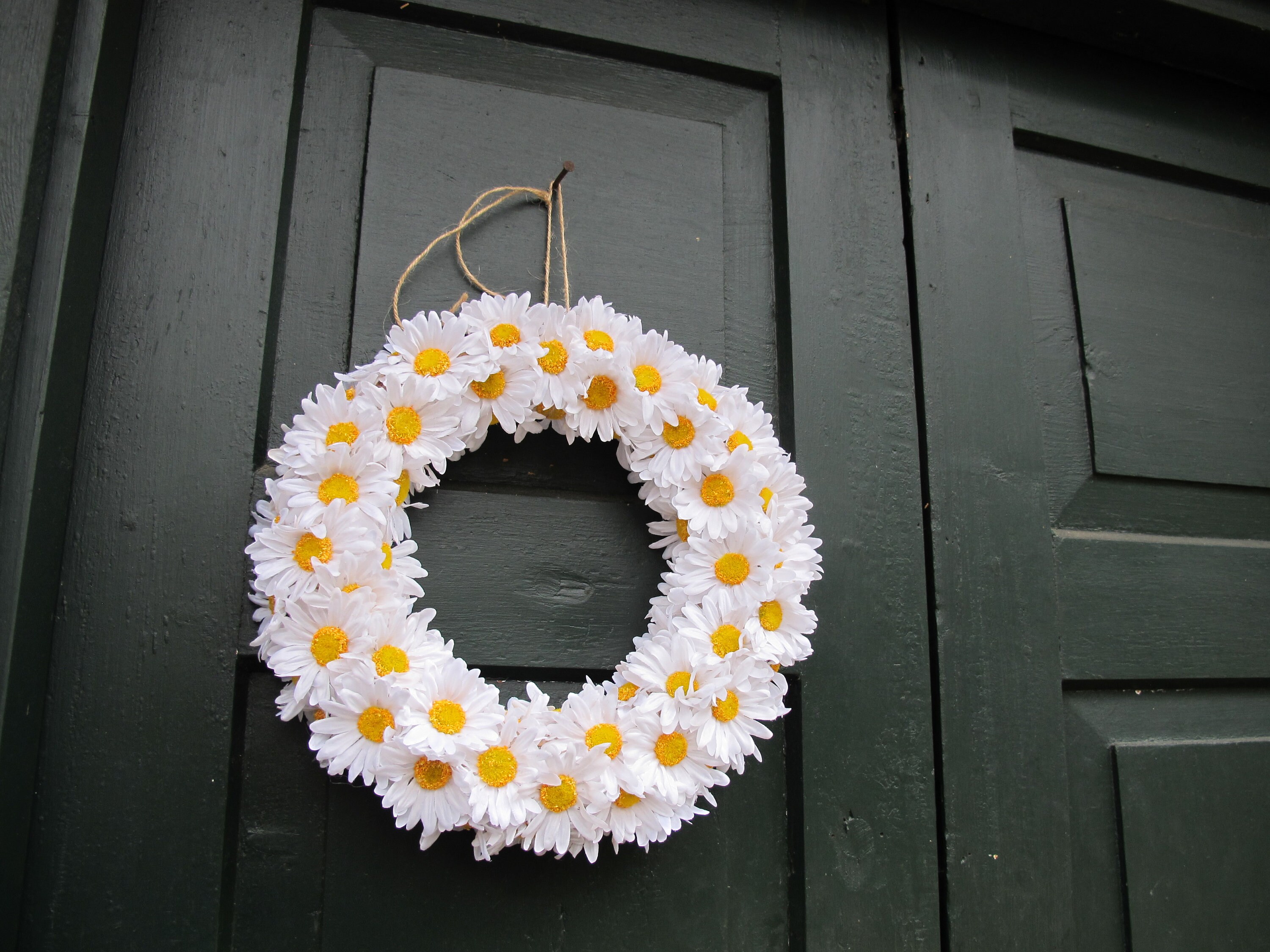 Ghirlanda Margherite Finte - Decorazione Porta Primaverile/Estate - Fiori Artificiali - Per Casa, Matrimoni - Foto 10