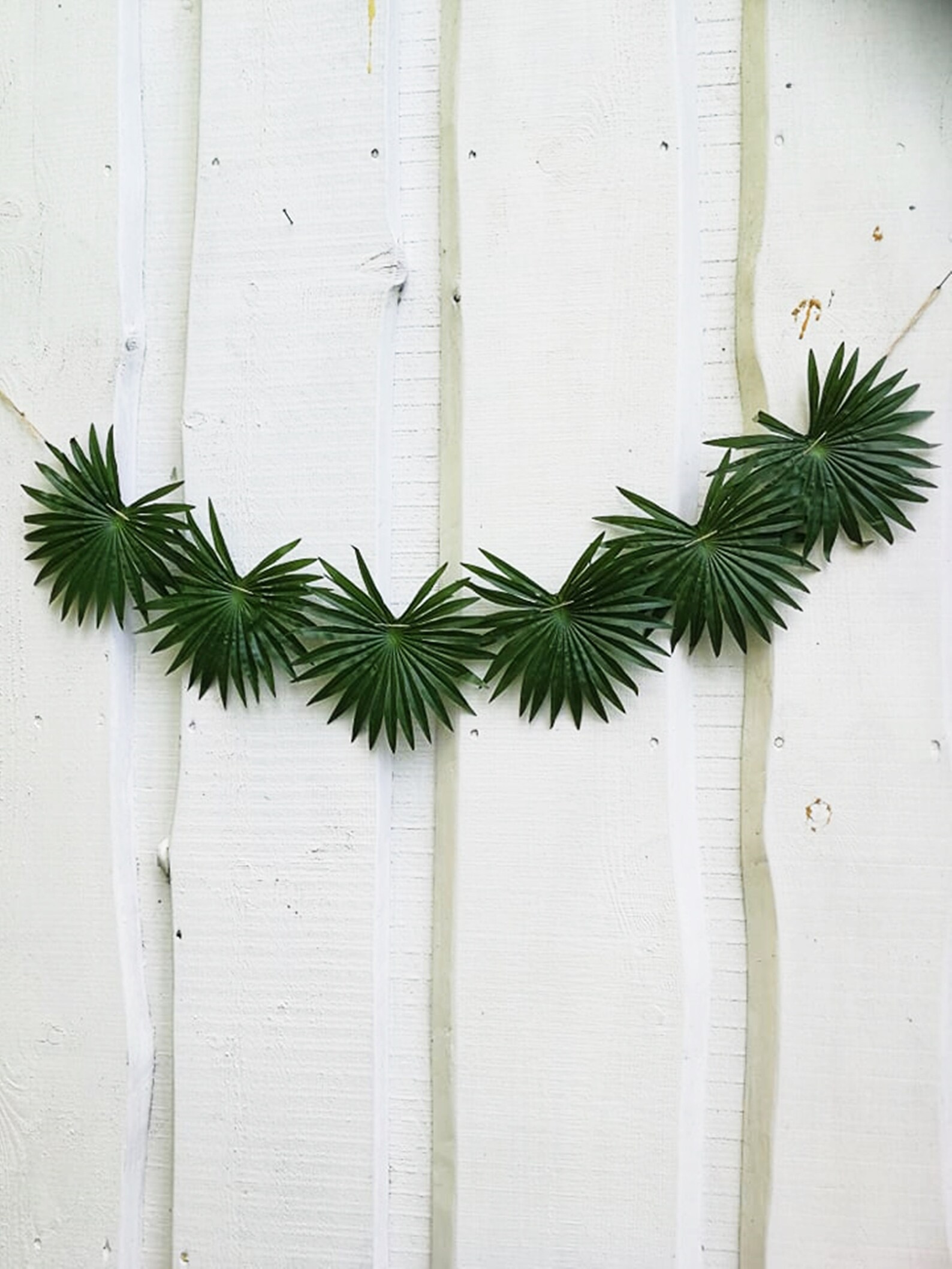 GARLAND Artificial Palm Leaves Garland Tropical Party Decor Etsy