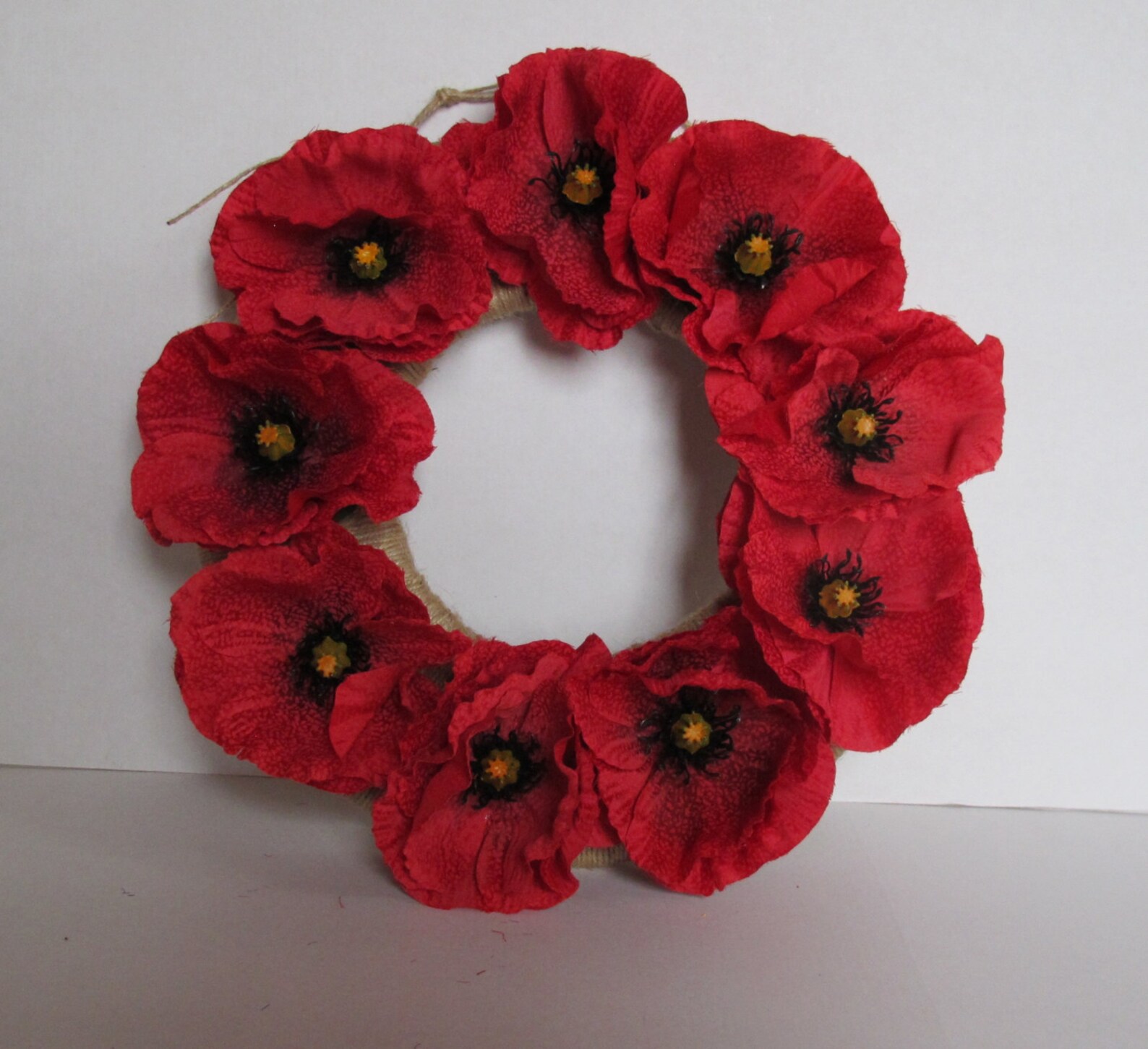 Red Poppies Wreath Artificial Flowers Wreaths Front Door Etsy