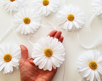 DAISIES GARLAND 40" White Daisies Artificial flowers White Flower Wedding Christmas Easter Birthday Home Decor Holiday Decoration