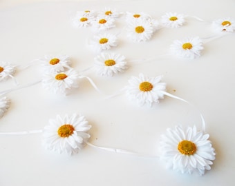 DAISIES GARLAND 40" White Daisies Artificial flowers White Flower Wedding Christmas Easter Birthday Home Decor Holiday Decoration