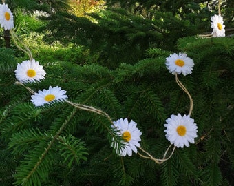 DAISIES GARLAND 80" White Daisies Artificial flowers White Flower Wedding Christmas Easter Birthday Home Decor Holiday Decoration