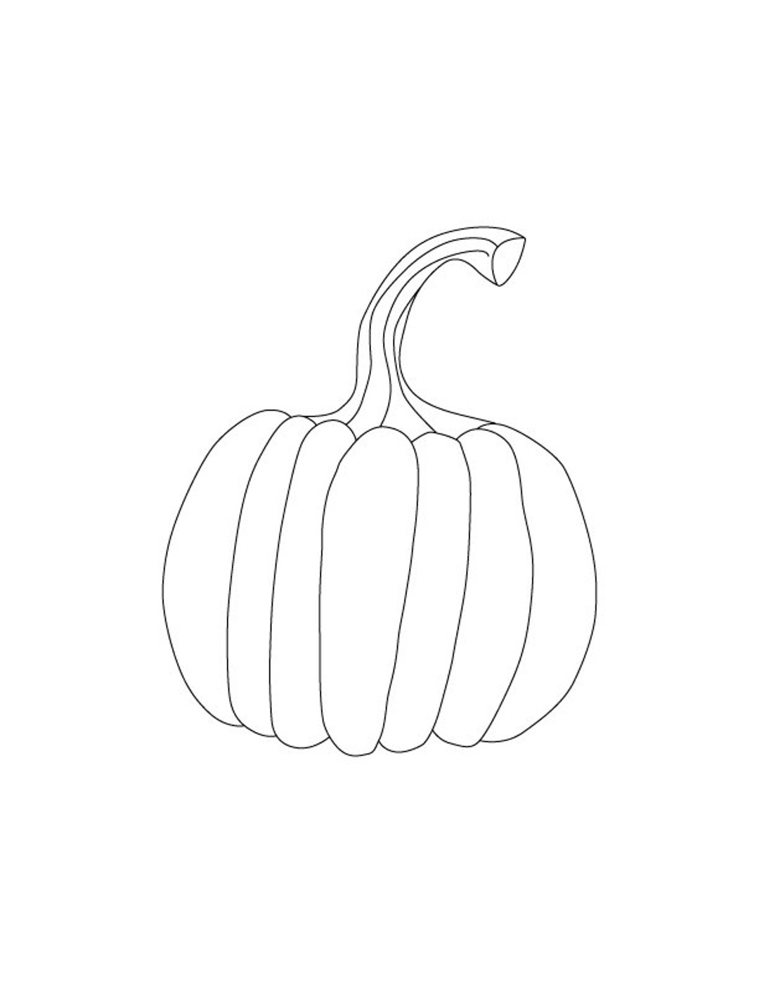 Downloadable Coloring Page Pumpkin - Etsy
