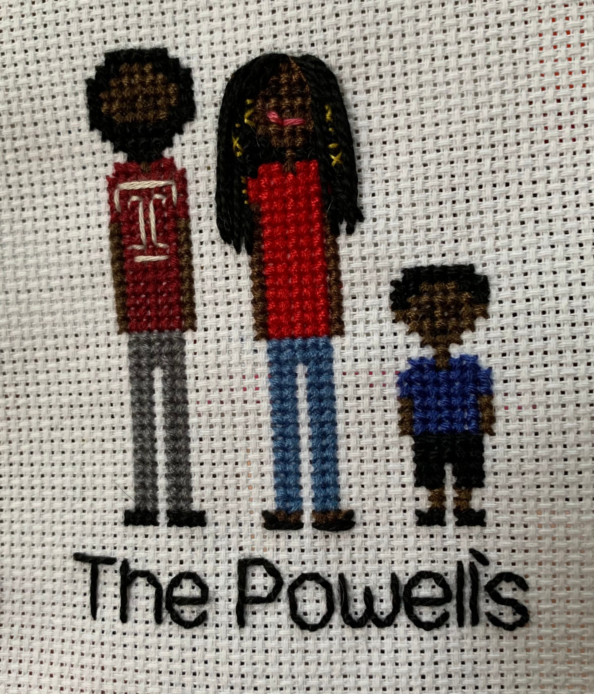 3person Custom Cross Stitch Etsy