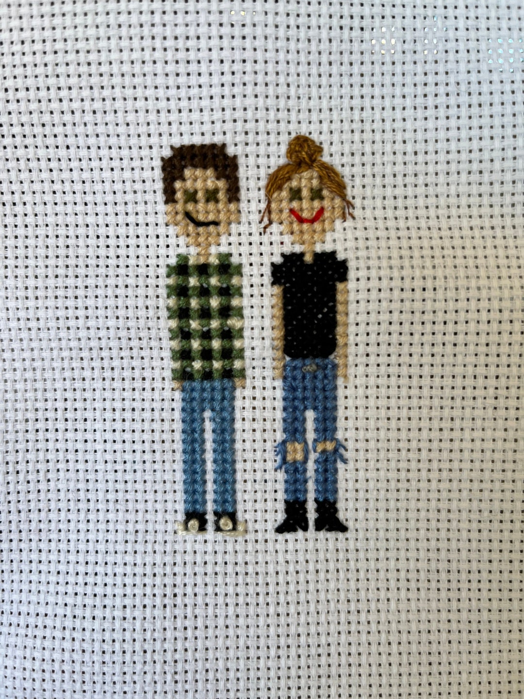 2person Custom Cross Stitch Etsy