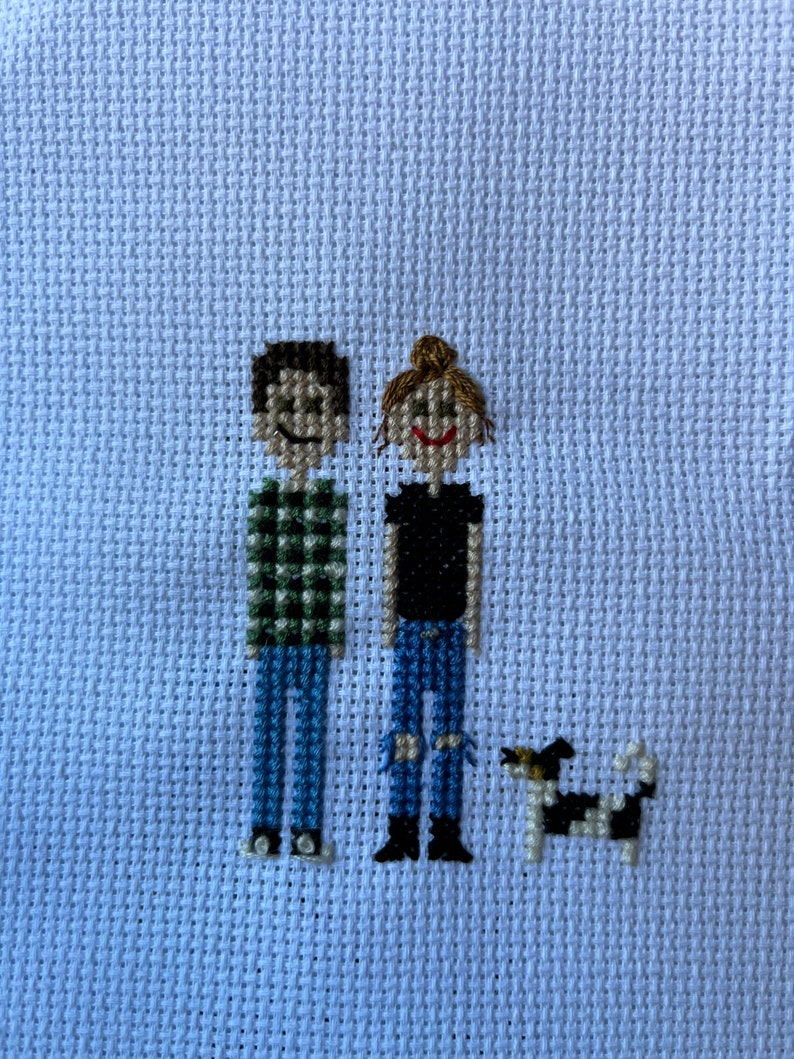2person Custom Cross Stitch Etsy