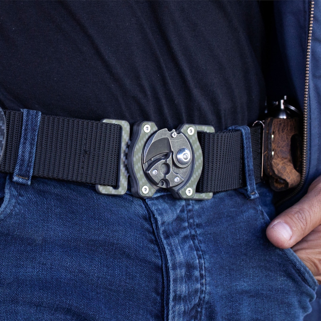 Mgear Multibelt Pro Coinknife Edition. EDC Tactical Nylon Duty Belt With  Magnetic Locking Buckle 