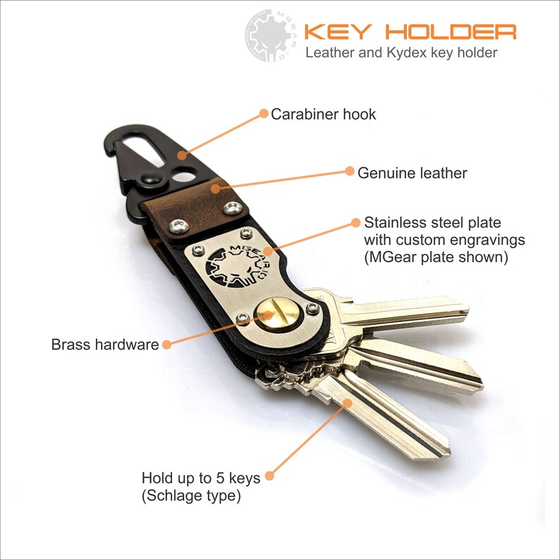 Mgear EDC Kydex and Leather Key Holder Organizer. Etsy Canada
