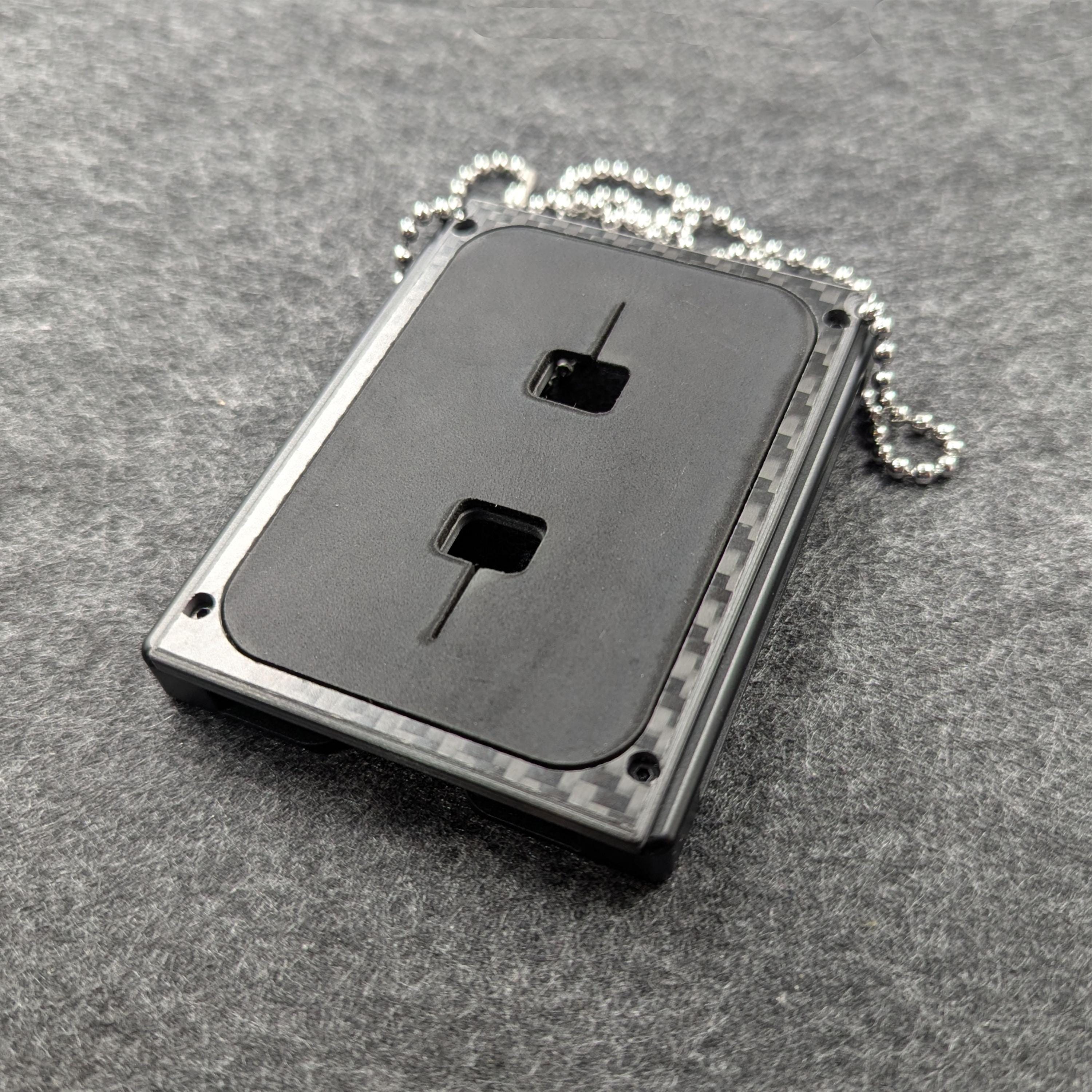 Oaridey Carbon Fiber Badge Holder/ID Card Holder/Portable Travel Wallet - View #4