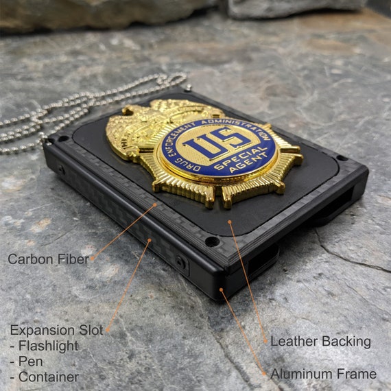 Badge Wallets for Law Enforcement, Police , FBI Handmade in the